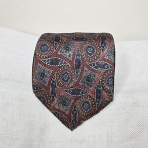 BILL BLASS Multicolor Paisley Silk Tie Classic Width